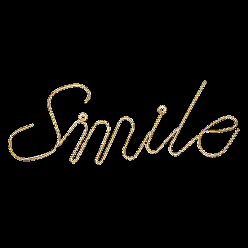 LaLe Living Deko Schriftzug Smile in Gold, 30 x 13 cm Weihnachtsangebot