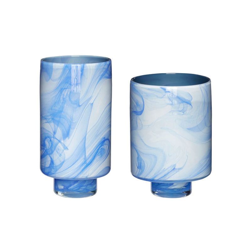 Hübsch Cloud Vasen Blau/Weiß (2er Set) Neuheiten