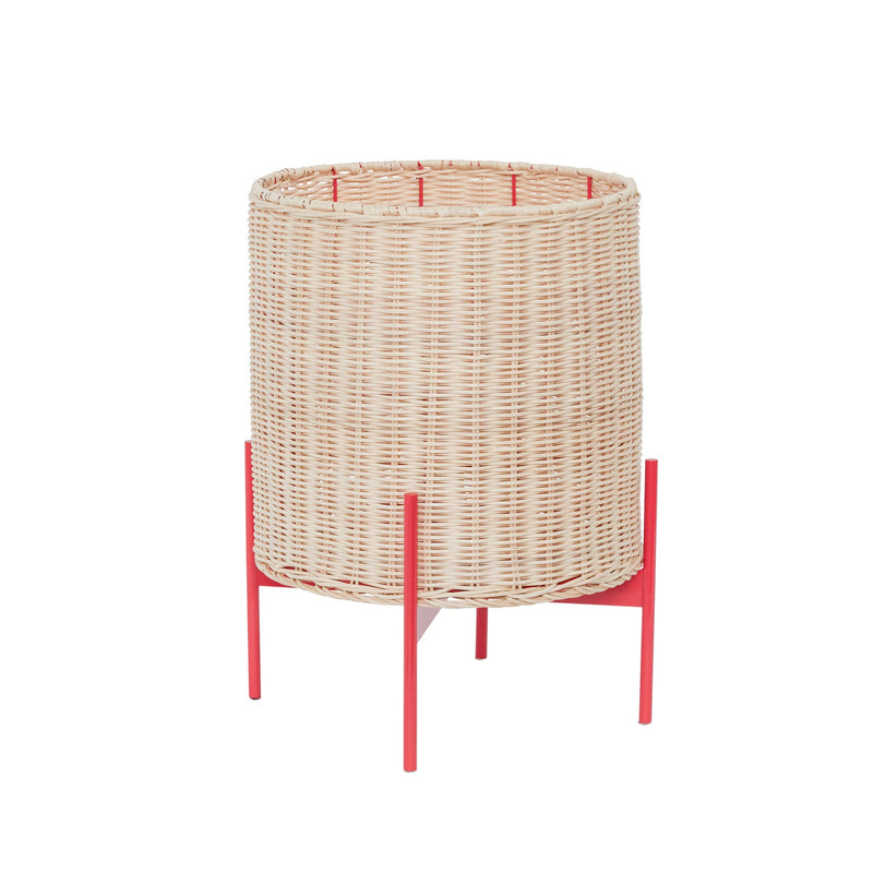 Hübsch Splint Blumentopf Naturfarben/Rot Saisonale Angebote