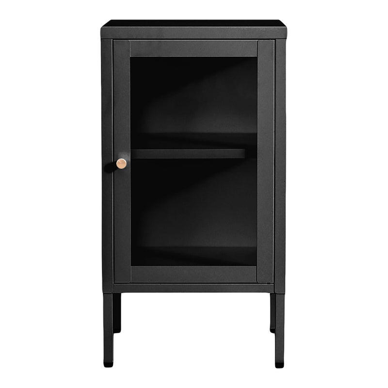 House Nordic kleine Vitrine Dalby aus Metall in Schwarz