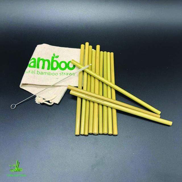 Strohhalm-Set aus 12 Bambus Strohälmen Blitzangebot