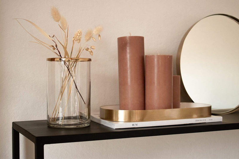 LaLe Living Deko - Tablett Glam aus Eisen in Gold/Weiß, 30 x 15 cm Neuheiten