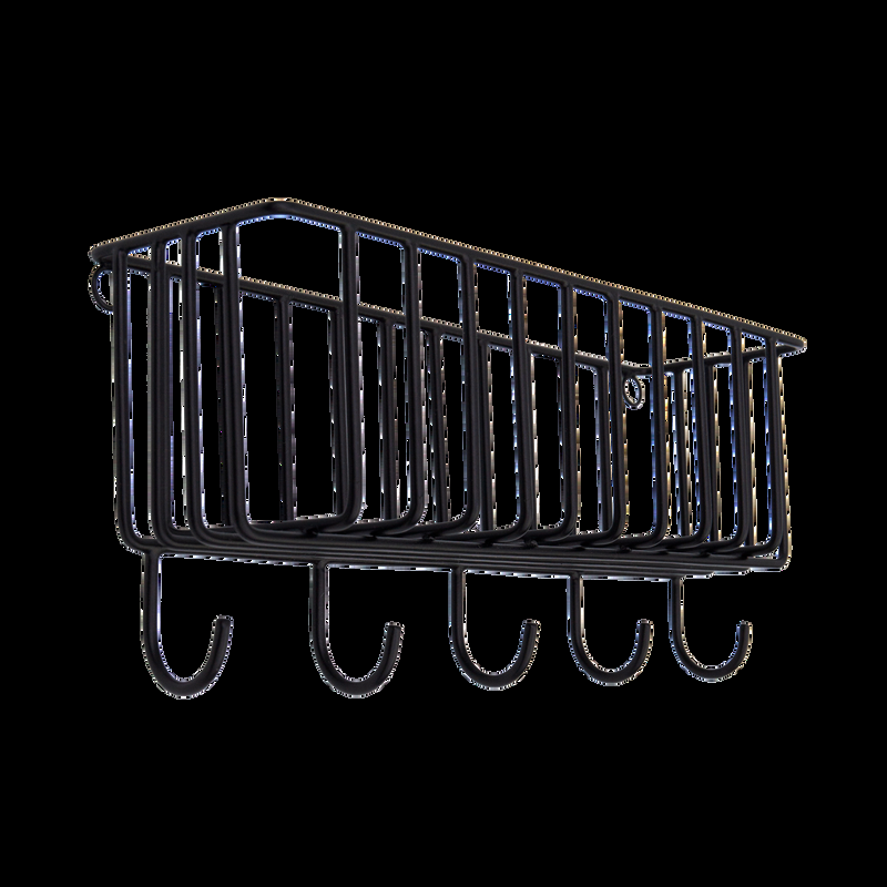 LaLe Living Aufbewahrungskorb Fynn mit Haken in Schwarz, 30 x 13 cm Begrenzte Freigabe