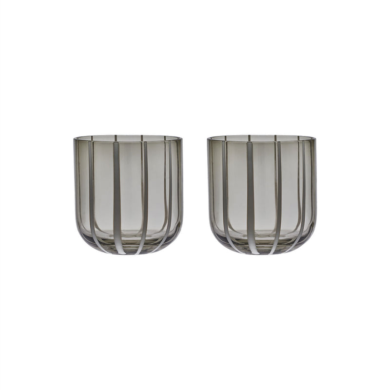OYOY LIVING Mizu Glas 2-er Set in Grau