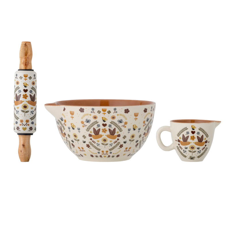 Bloomingville MINI Bryn Backset, Braun, Steingut
