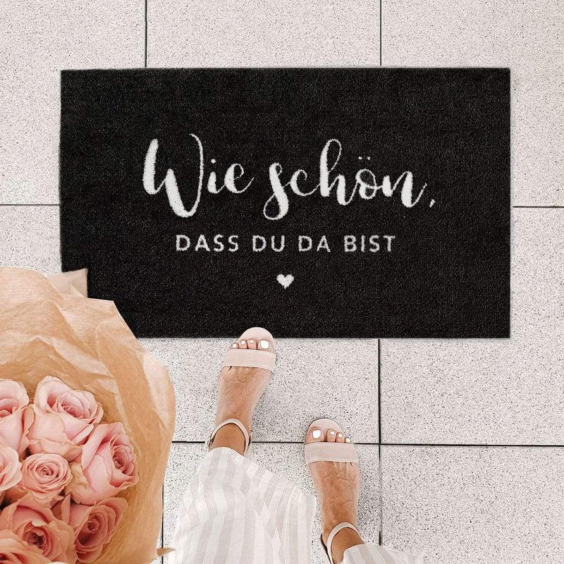 Eulenschnitt Fußmatte "Wie Schön"aus Polyamid, Schwarz 45 x 75 cm Online Shopping