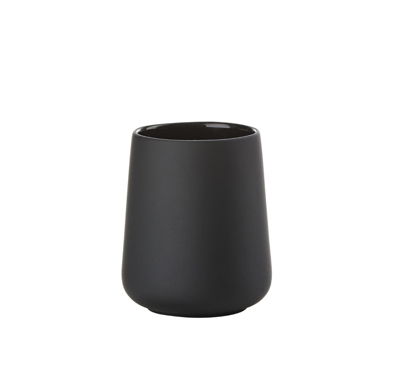 Zone Denmark Zahnputzbecher Nova in Schwarz, 8 x 10 cm Räumungsverkauf