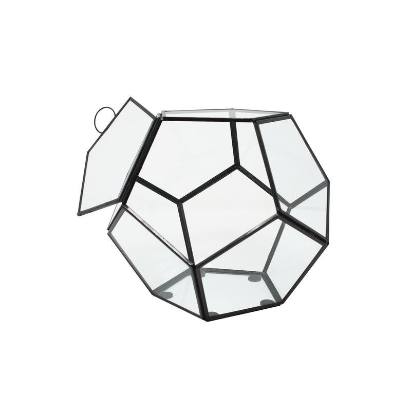LaLe Living Blumentopf Terrarium Nani aus Eisen in Schwarz, 20 x 26 cm Riesige Rabatte