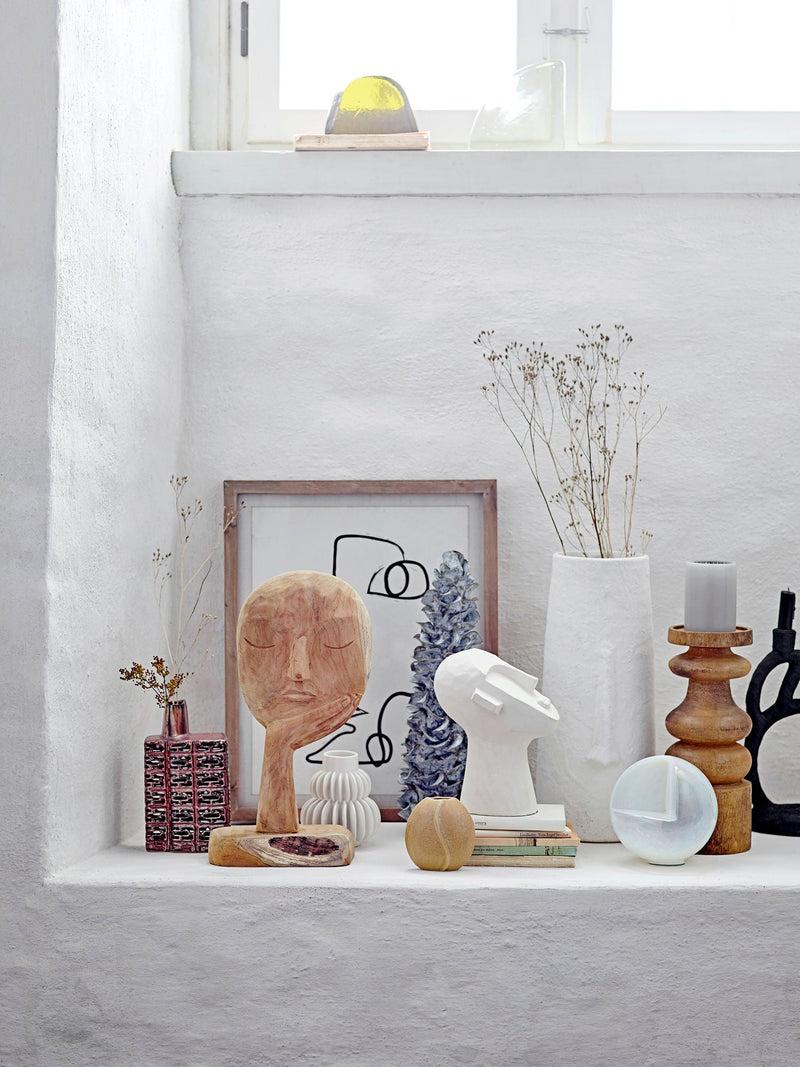 Bloomingville Halfdan Vase, Weiß, Steingut Outlet