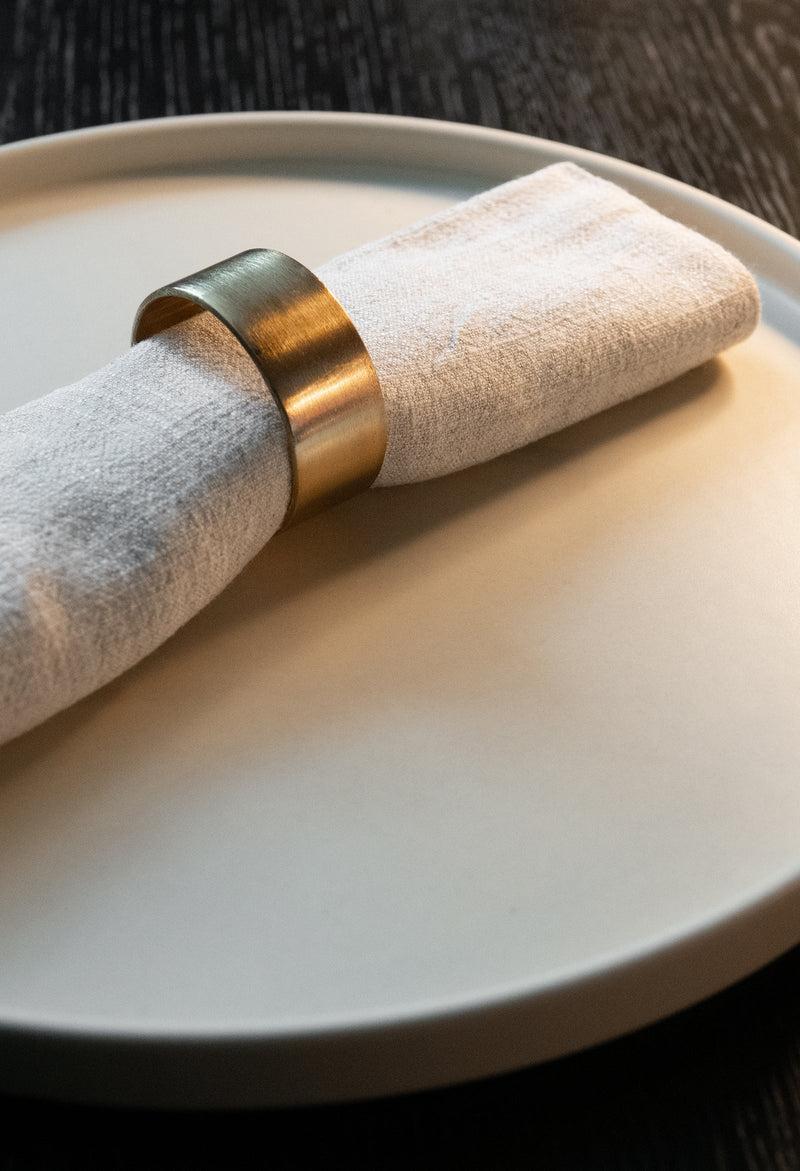 LaLe Living Serviettenringe 4er-Set Arba in Gold matt Rabatt