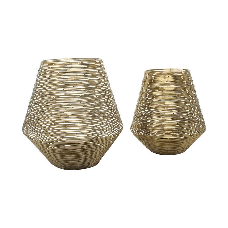 LaLe Living Laterne Elio in Gold, 2er Set Black Friday