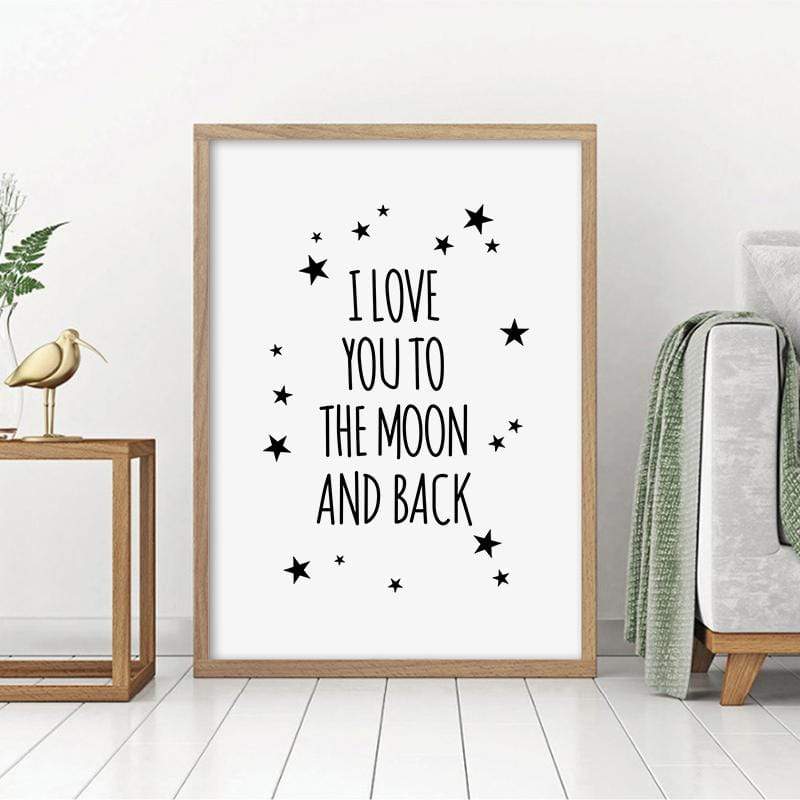 LaLe Living Bild Leinwanddruck mit süßem Schriftzug und Sternen als Motiv A4 21x30cm Letzte 3 Tage