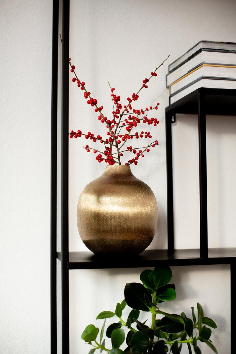 LaLe Living Vase Meliha in Gold, 20 x 22 cm Vierteljährliche Förderung
