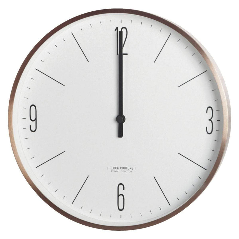 House Doctor Wanduhr Clock Couture Weiß/Gold Super Rabatt