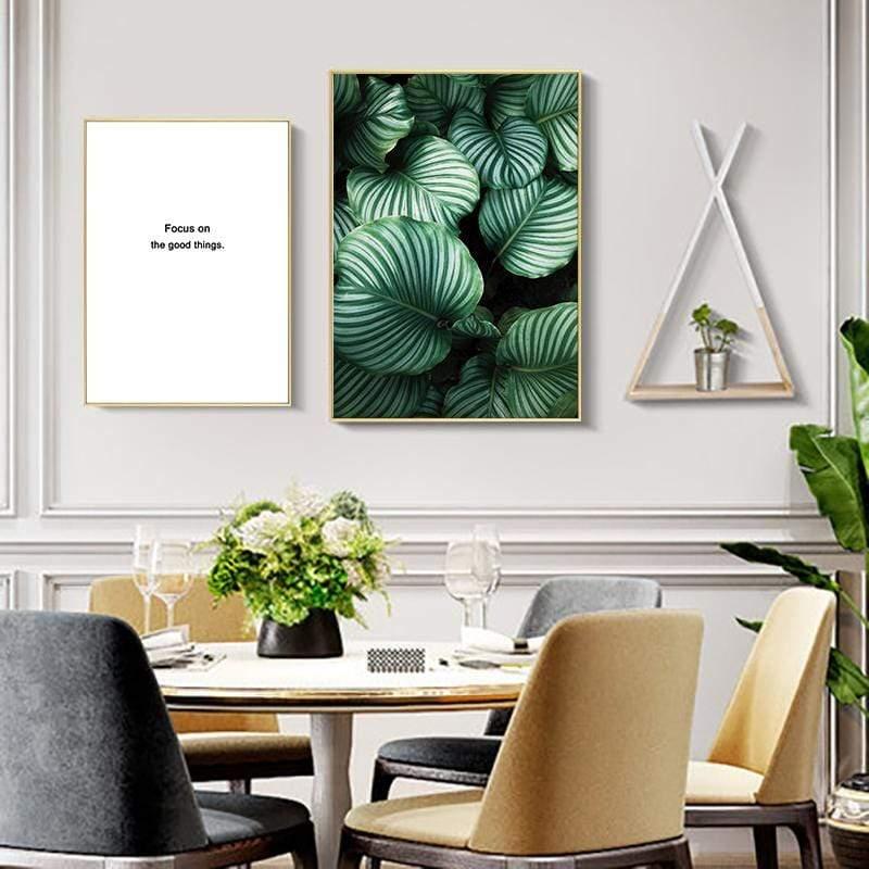 LaLe Living Bild Leinwanddruck Blätter "Urban Jungle" A3 / A4 Kostenloser Versand international