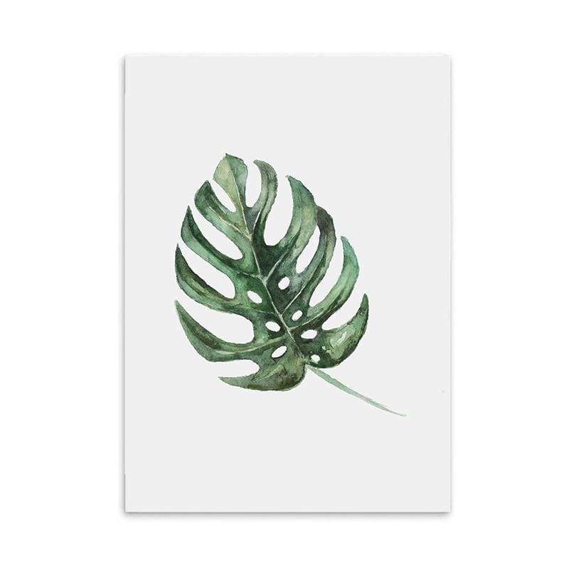 LaLe Living Bild Leinwanddruck mit Monstera Deliciosa Pflanzen Motiv in A3 Fabrik Onlineshop