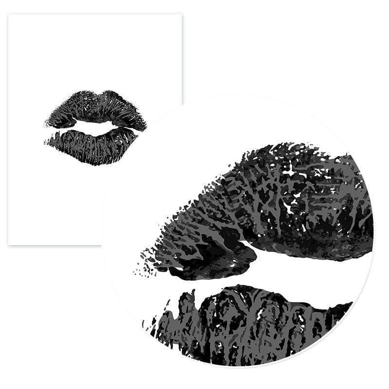 LaLe Living Bild Leinwanddruck mit black lips Motiv in A3 / A4 Fabrikpreis