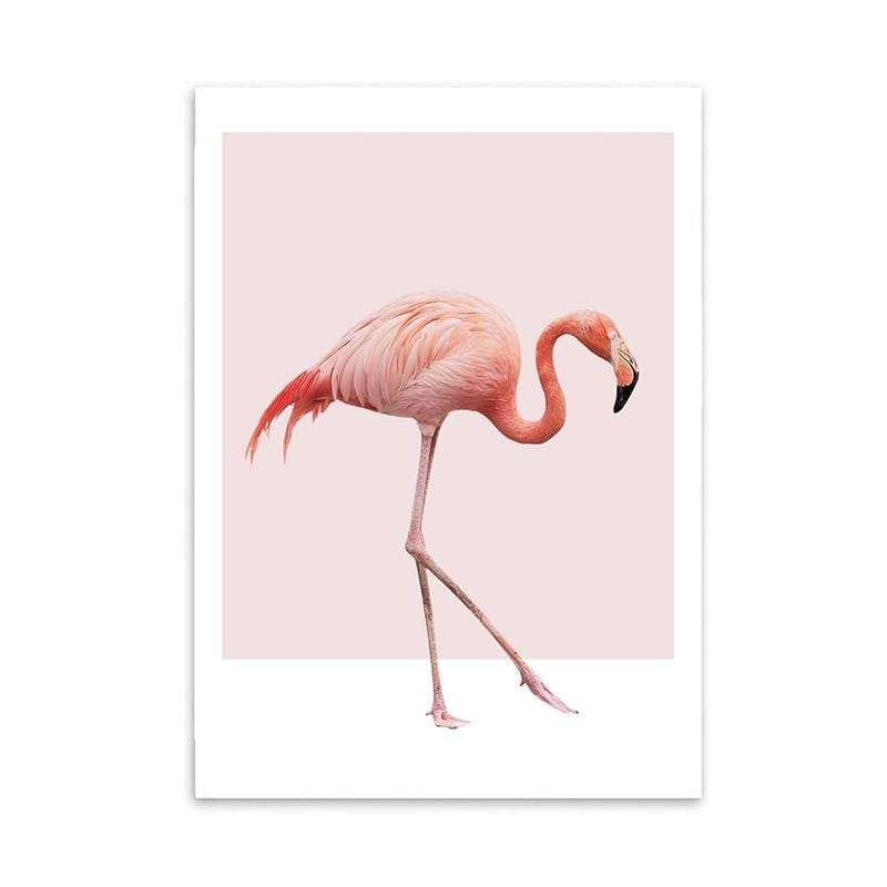 LaLe Living Bild Leinwanddruck mit Flamingo Motiv A3 / A4 Osterangebot