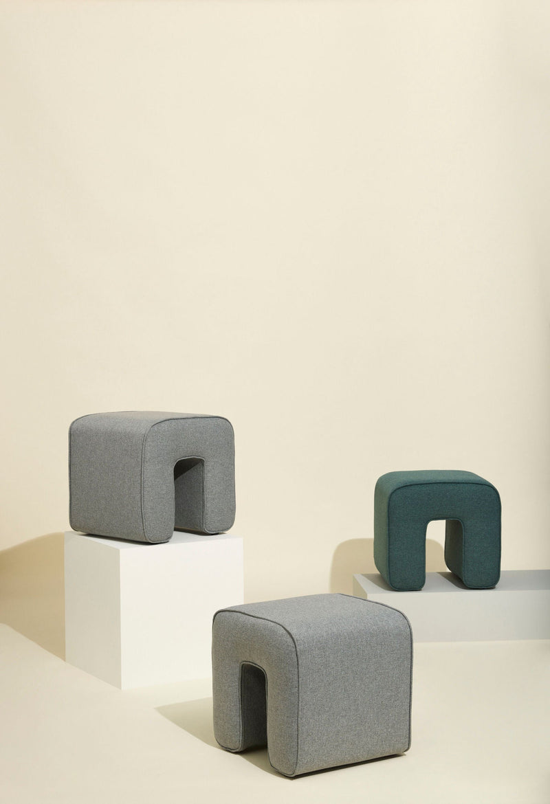 Hübsch Sculpture Pouf Grün Outlet
