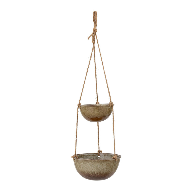 Bloomingville Creative Collection Barti hängende Schalen, Braun, Steingut Black Friday