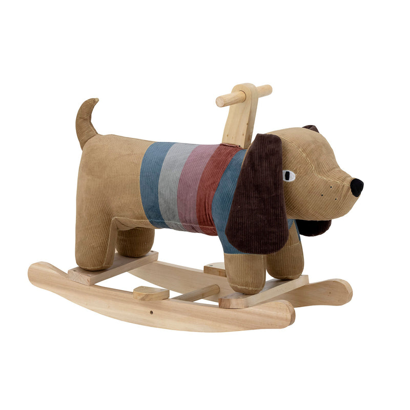 Bloomingville MINI Charlie Schaukelpferd Hund, Braun, Polyester