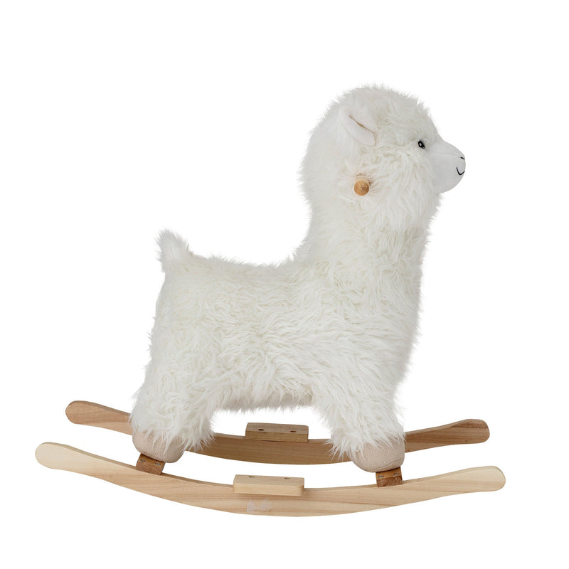 Bloomingville MINI Kinto Schaukelspielzeug, Lama, Weiß, Polyester Neueste Mode