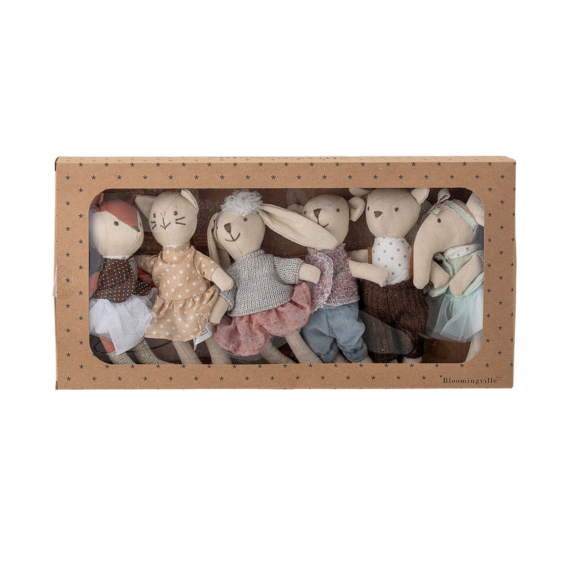 Bloomingville MINI tierische Freunde Puppen, Baumwolle Zeitlich begrenztes Angebot