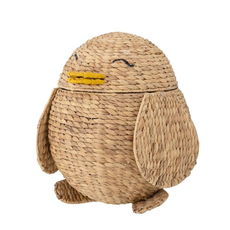 Bloomingville MINI Pingo Korb mit Deckel, Natur, Wasserhyazinthe Begrenzte Freigabe