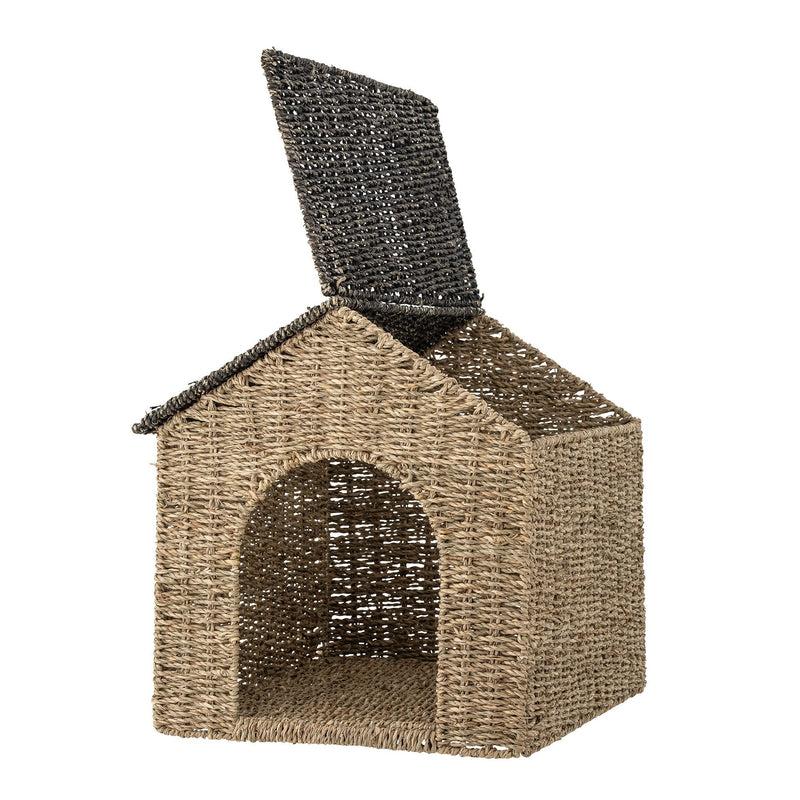 Bloomingville MINI Fredie Korb mit Deckel, Natur, Seegras Letzter Tag