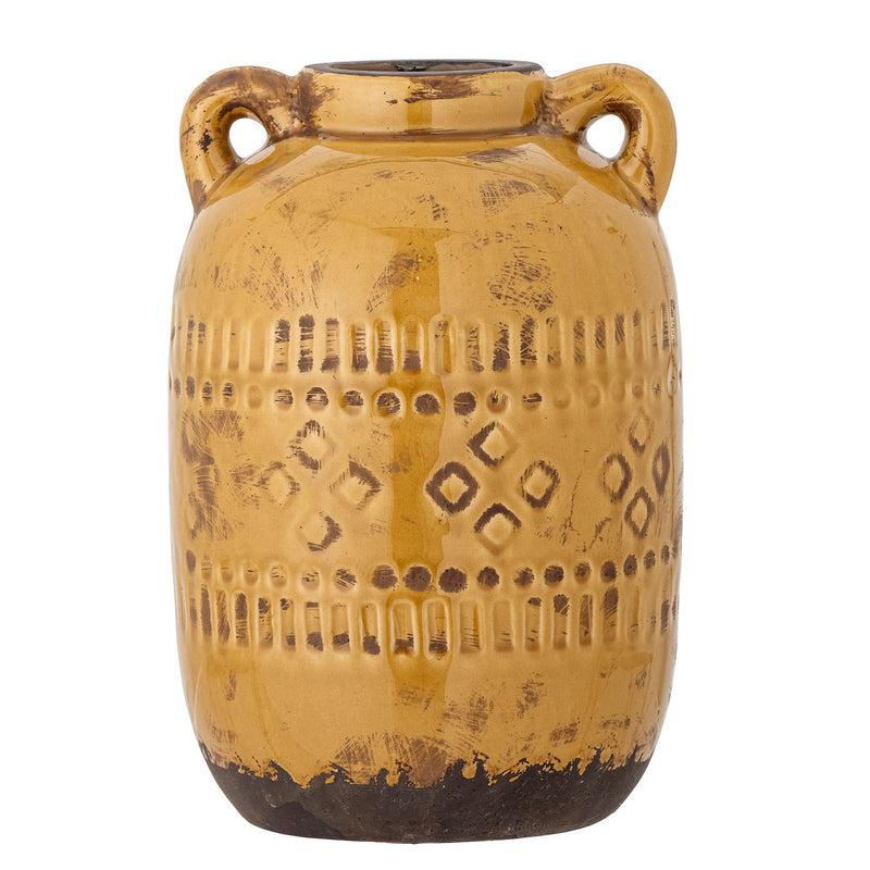 Bloomingville Rijad Deko-Vase, Gelb, Terrakotta
