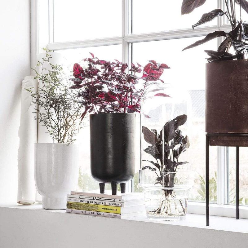 House Doctor Blumentopf Jang Schwarz oxidiert Im Verkauf