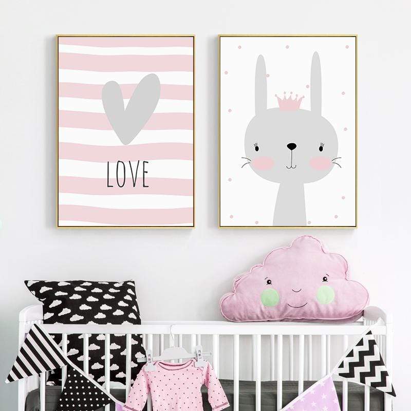 LaLe Living Leinwandbild mit niedlichem Bunny A4 21x30cm Meist gekauft