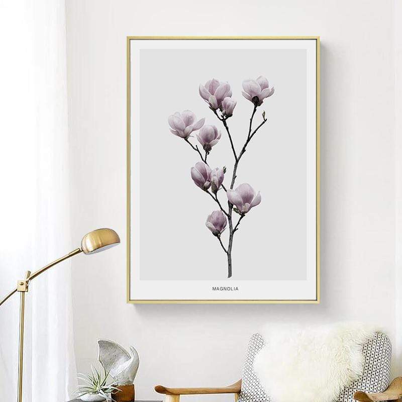 LaLe Living Bild Leinwanddruck Magnolia A4 21x30cm Begrenztes Angebot