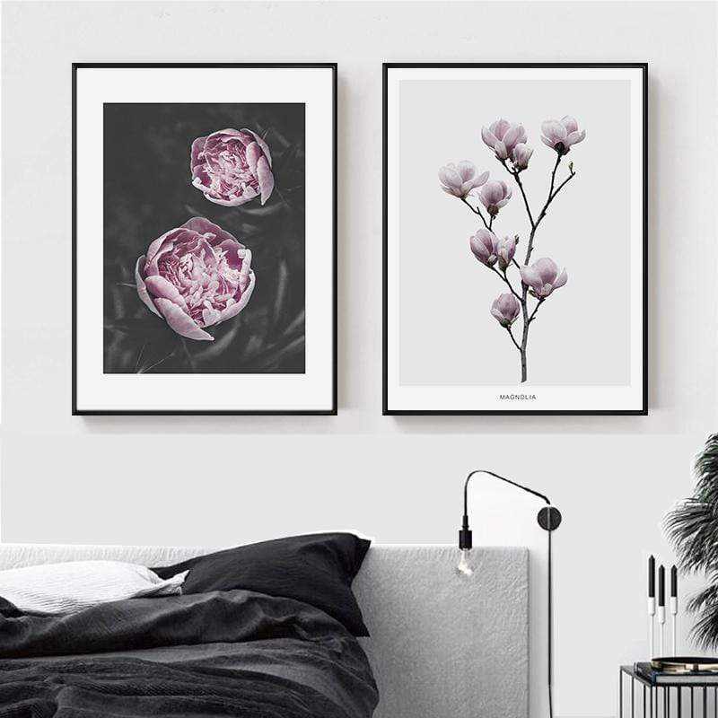 LaLe Living Bild Leinwanddruck Magnolia A4 21x30cm Begrenztes Angebot