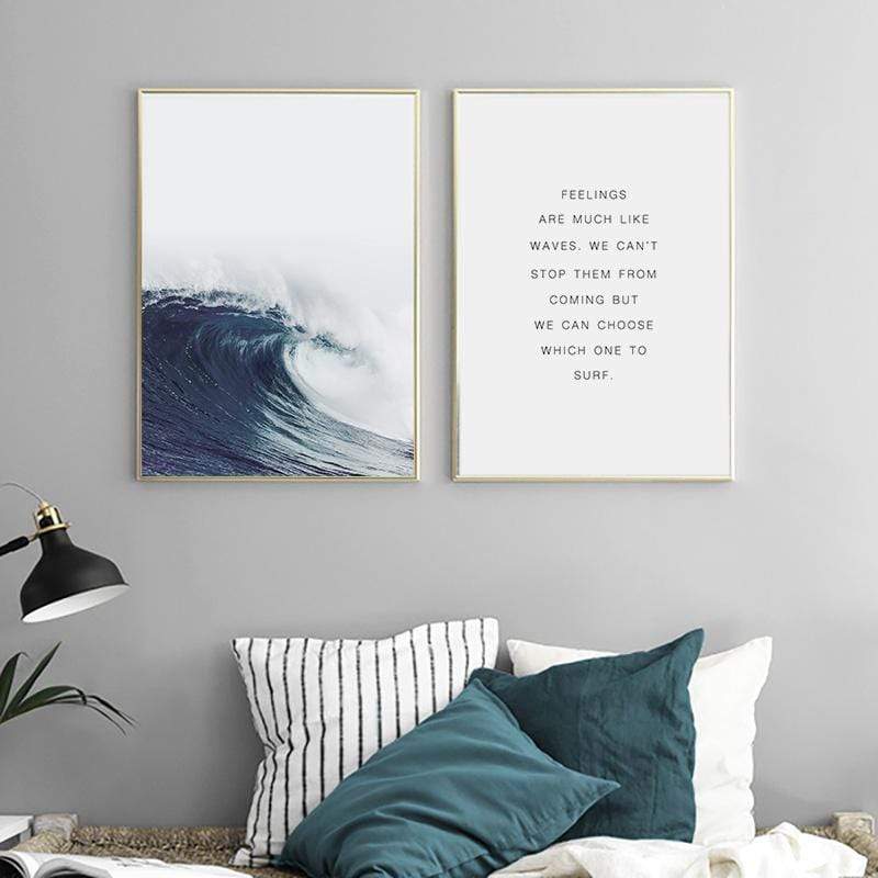 LaLe Living Bild Leinwanddruck Welle, 21 x 30xm Online Shopping