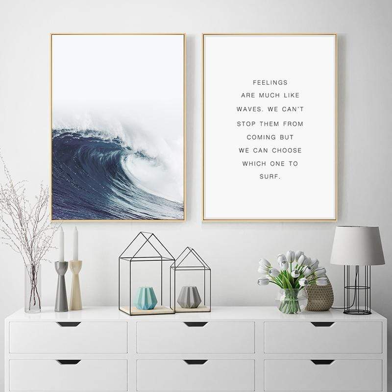 LaLe Living Bild Leinwanddruck Welle, 21 x 30xm Online Shopping