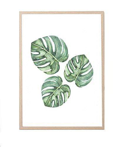LaLe Living Bild Leinwanddruck mit tropischem Blatt A4 21x30cm Preisnachlass