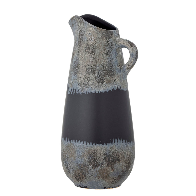 Bloomingville Creative Collection Khumo Vase, Schwarz, Steingut Osterangebot