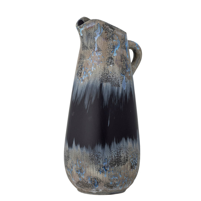 Bloomingville Creative Collection Khumo Vase, Schwarz, Steingut Osterangebot