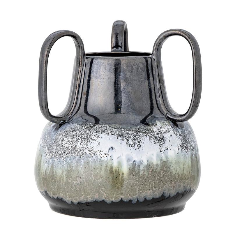 Bloomingville Creative Collection Selim Vase, Schwarz, Steingut Valentinstagsangebot