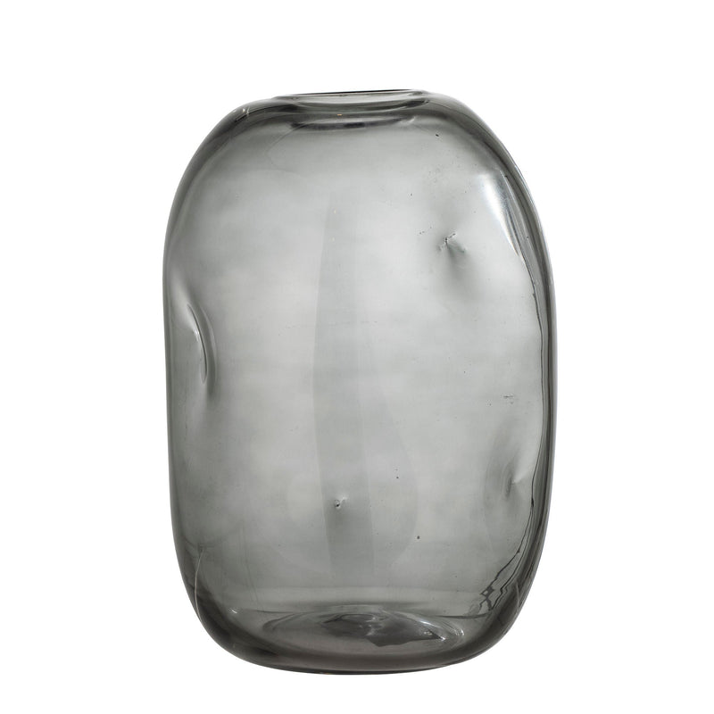 Bloomingville Vinda Vase, Grau, Glas Große Rabatte