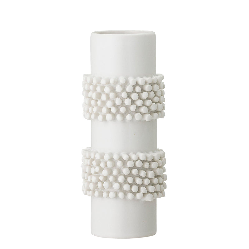 Bloomingville Barrit Vase, Weiß, Steingut