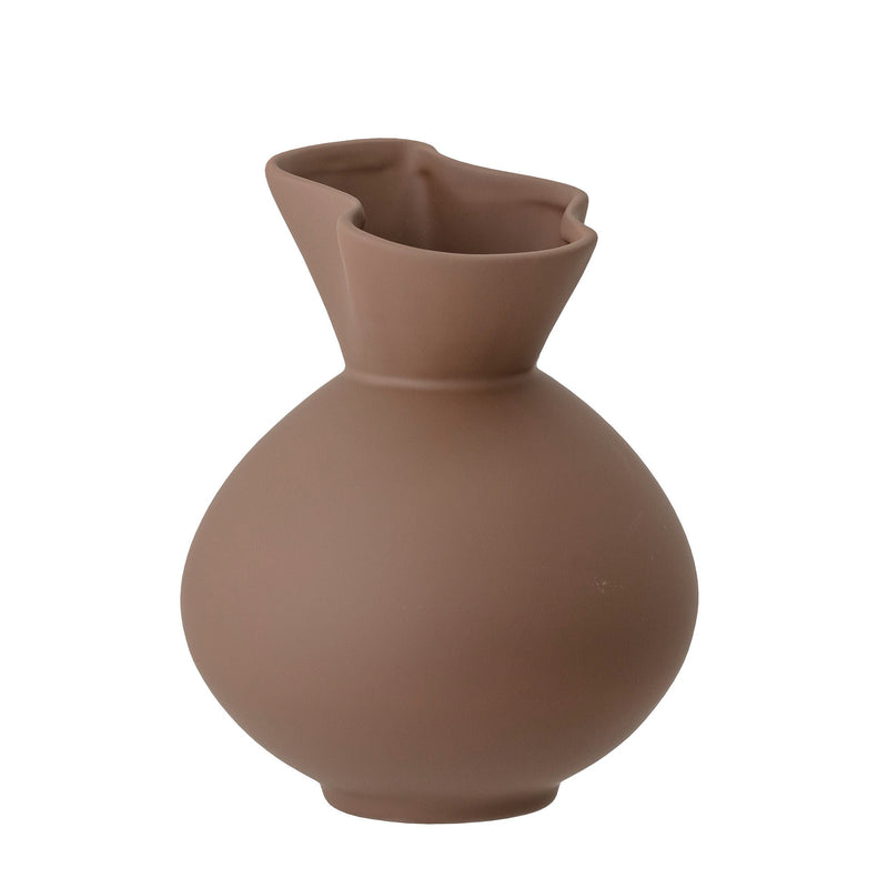 Bloomingville Nicita Vase, Braun, Steingut Tiefpreis