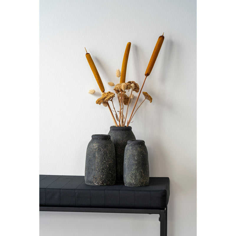 House Nordic Velas Terrakotta Vasen 3er Set in Dunkelgrau Wochenangebot