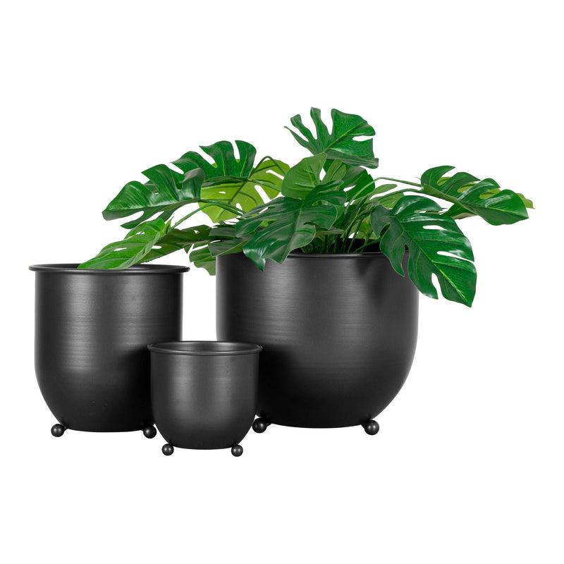 House Nordic Nova Blumentop 3er Set in Schwarz