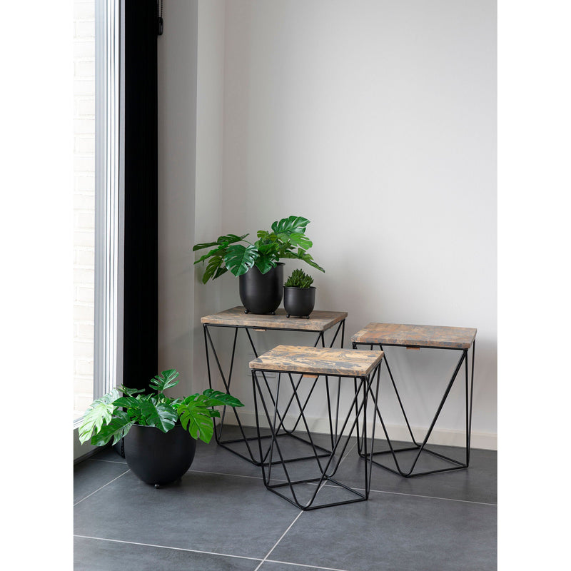 House Nordic Nova Blumentop 3er Set in Schwarz Kostenlose Rückgabe