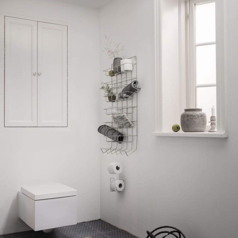 House Doctor Toilettenpapierhalter VIA aus weißem Stahl Bis zu 65% Rabatt