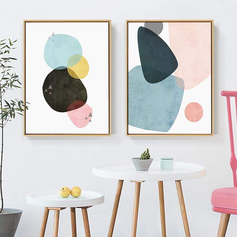 LaLe Living Bild Leinwanddruck Abstrakt in Pastell A4 Sonderangebot der Fabrik