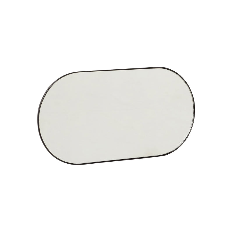 Hübsch Garderobe mit Spiegel aus Metall in Schwarz, 30 x 15 cm Angebote