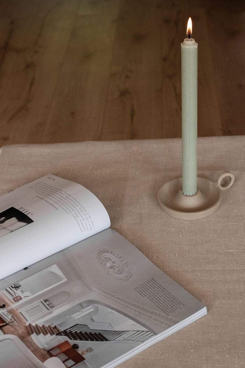 LaLe Living Kerzenhalter Nuray in Olive, Ø10 cm Limitierter Zeitrabatt
